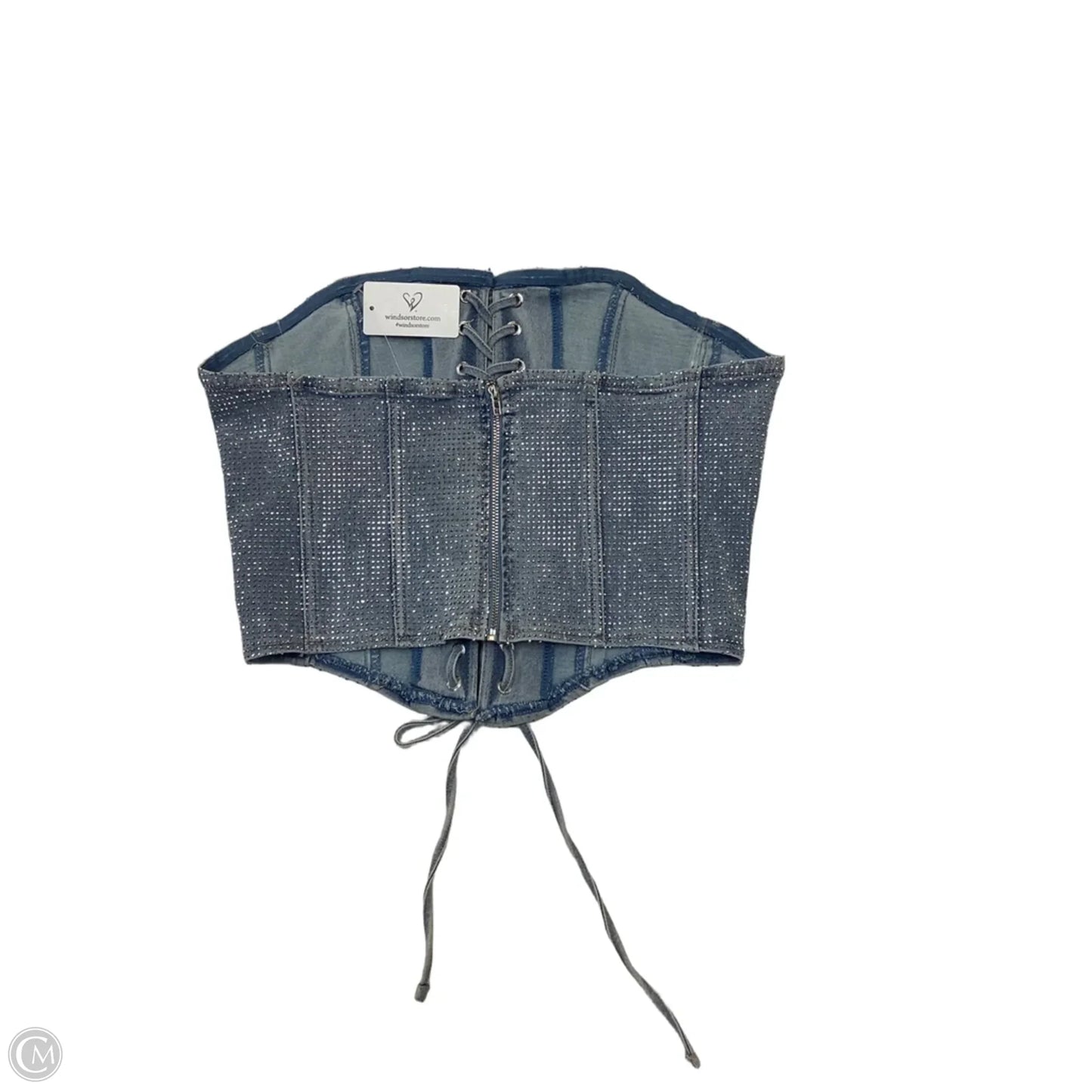 Top Sleeveless By Windsor In Blue Denim, Size: M