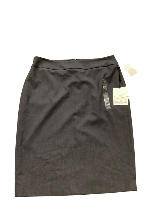 Skirt Midi By Calvin Klein In Grey, Size: 4