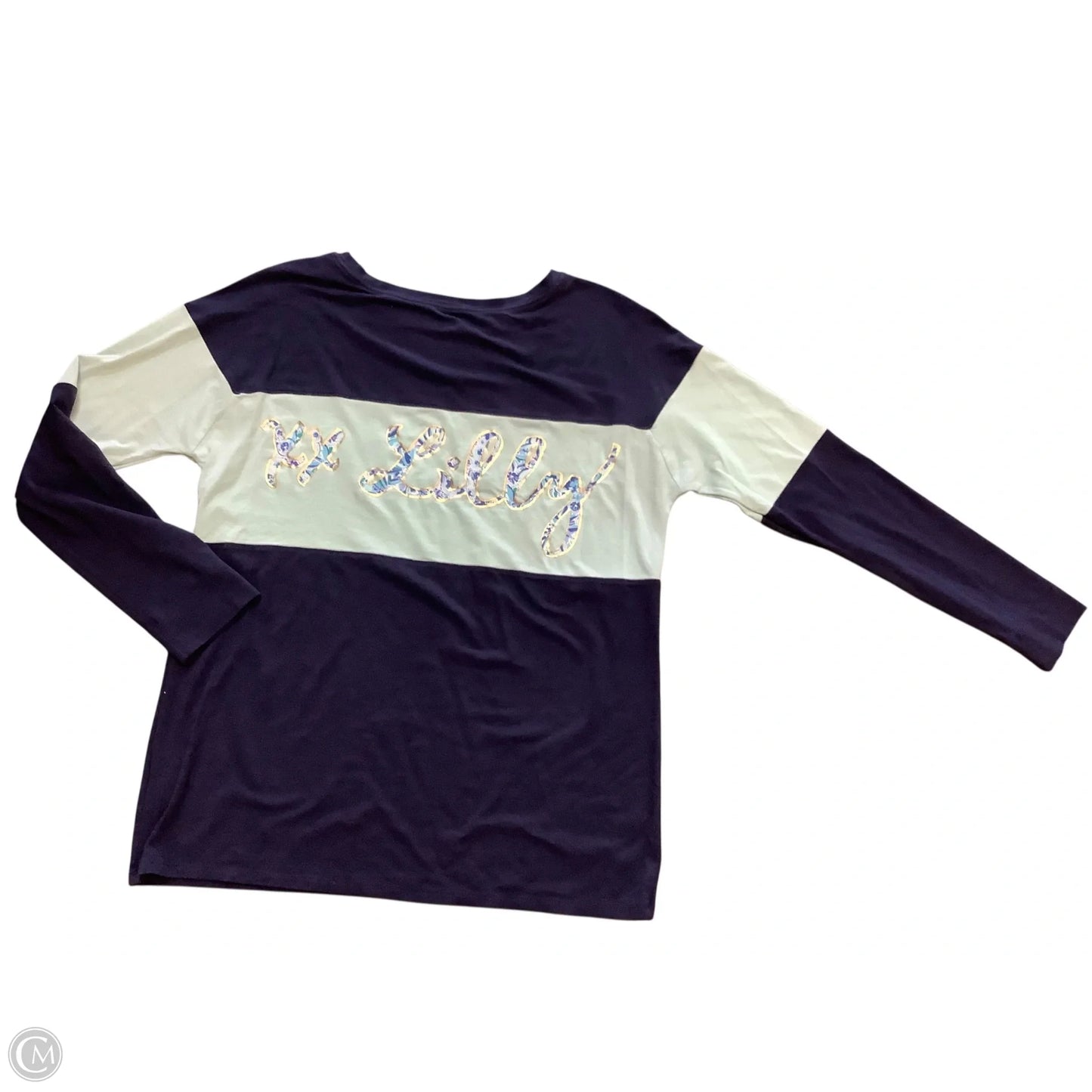 Top Long Sleeve Designer By Lilly Pulitzer In Blue, Size: S