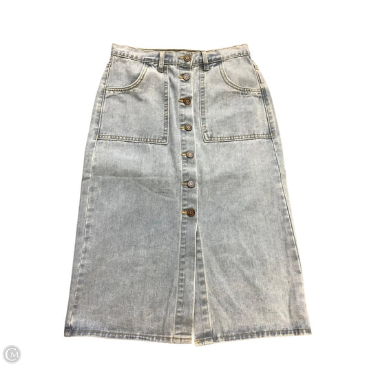 Skirt Maxi By H/G In Blue Denim, Size: 0