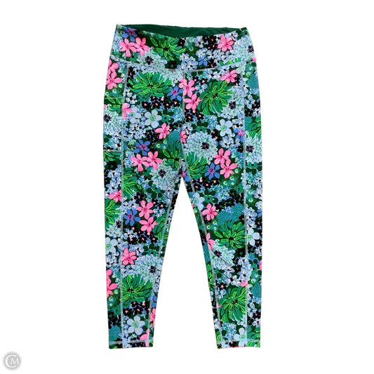 Pants Designer By Lilly Pulitzer In Green & Pink, Size: Xl