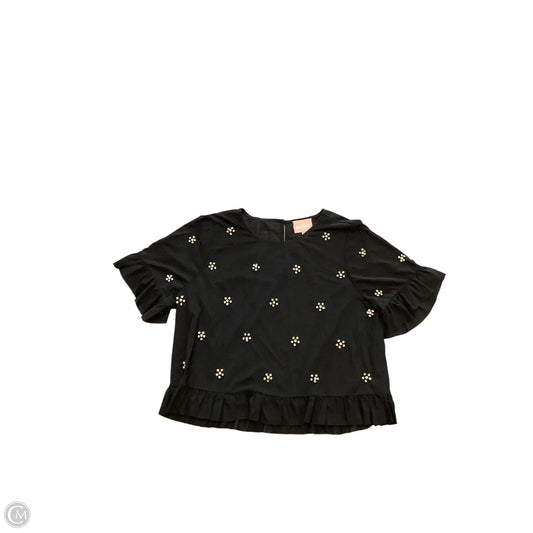 Blouse Short Sleeve By Mumu In Black, Size: M