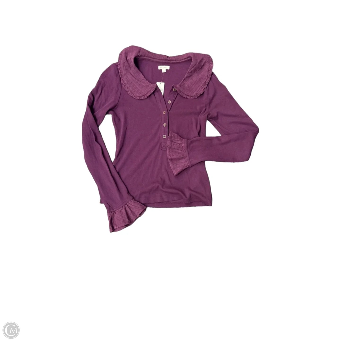 Top Long Sleeve By Pilcro In Purple, Size: S