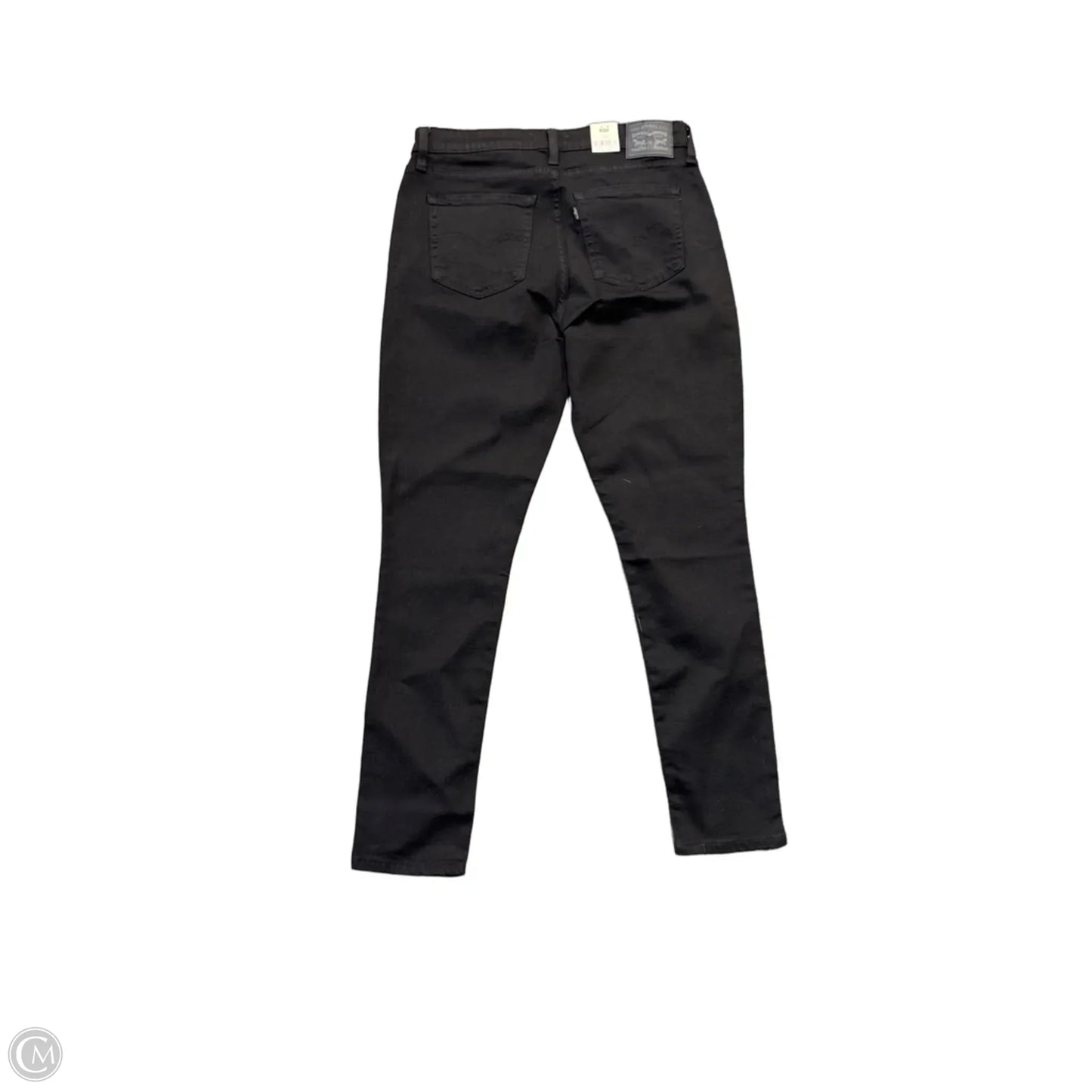Jeans Skinny By Levis In Black Denim, Size: 12