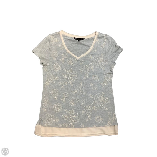 Top Short Sleeve Basic By White House Black Market In Grey, Size: S