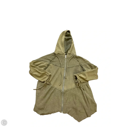 Sweatshirt Hoodie By Pol In Green, Size: M