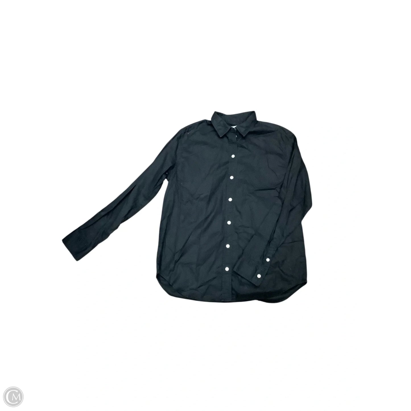 Blouse Long Sleeve By Everlane In Black, Size: 4