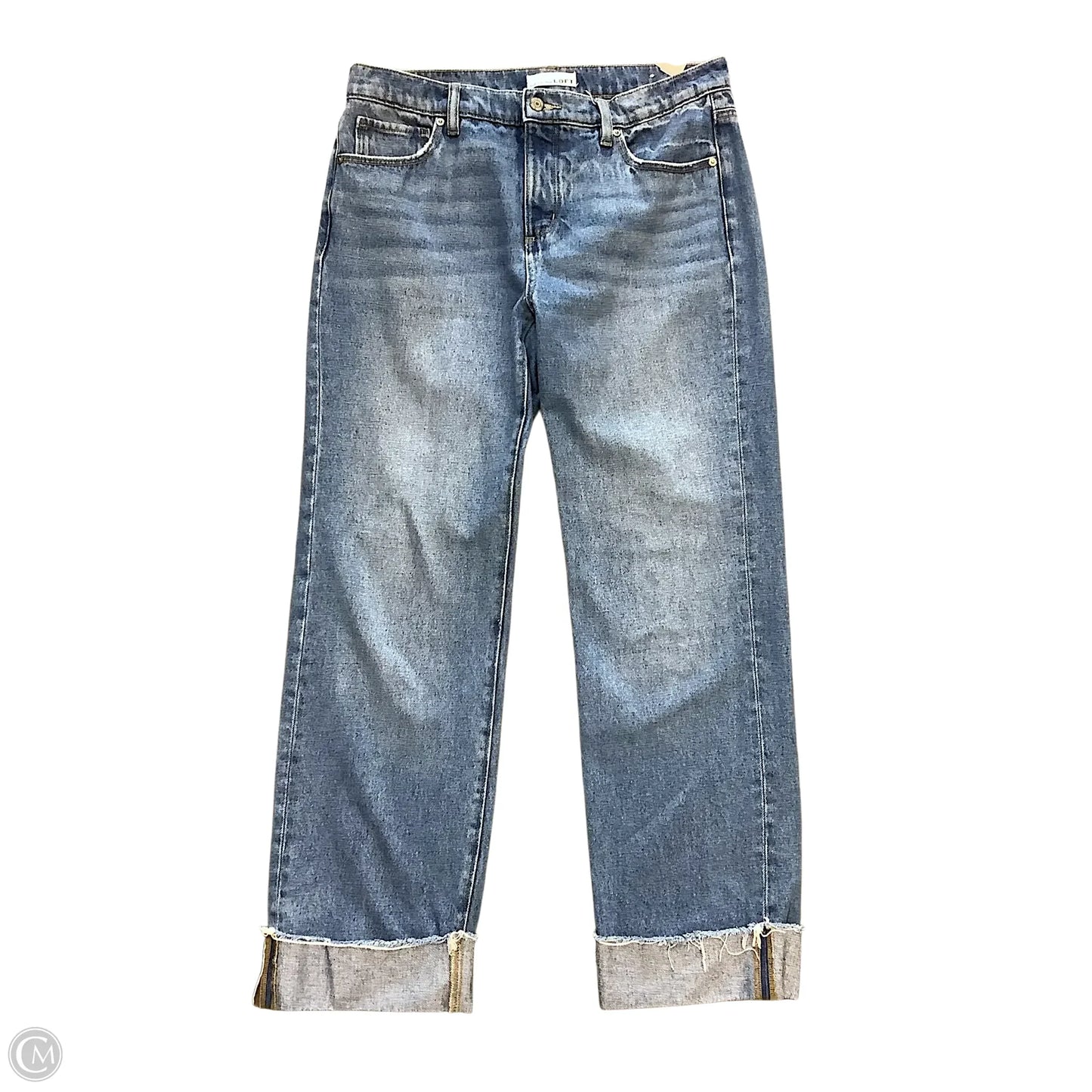 Jeans Boyfriend By Loft In Blue Denim, Size: 6