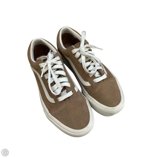 Shoes Sneakers By Vans In Tan, Size: 7.5