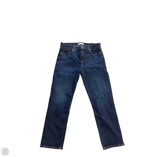 Jeans Straight By Loft In Blue Denim, Size: 10