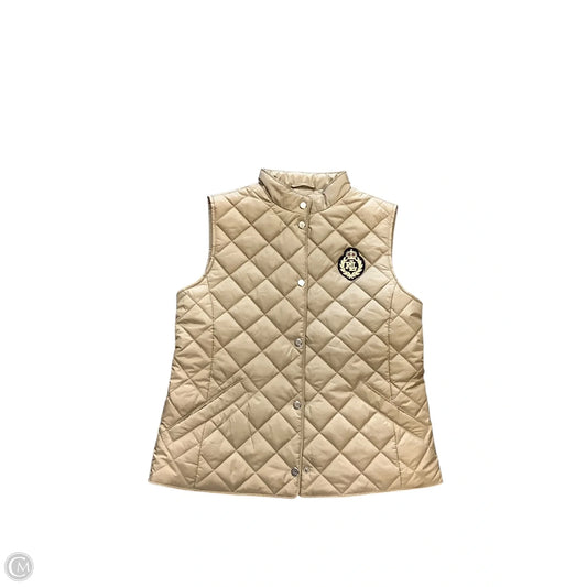 Vest Puffer & Quilted By Ralph Lauren Black Label In Gold, Size: S