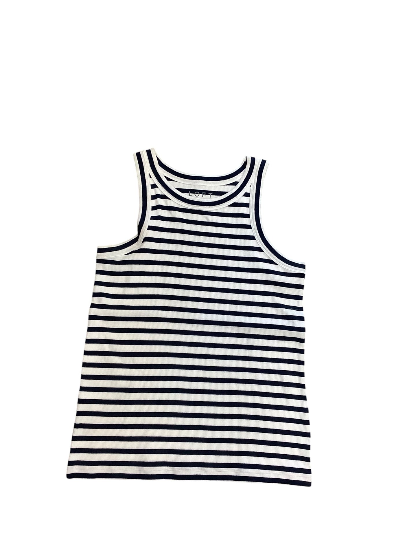 Top Sleeveless Basic By Loft In Striped Pattern, Size: L