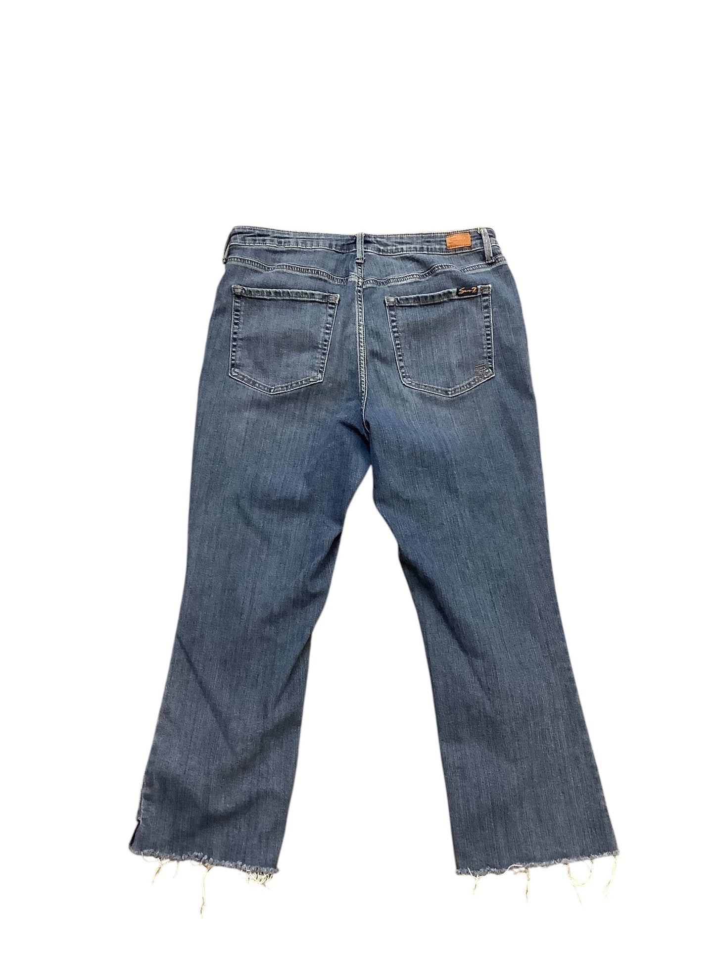 Jeans Flared By Seven 7 In Blue Denim, Size: 14