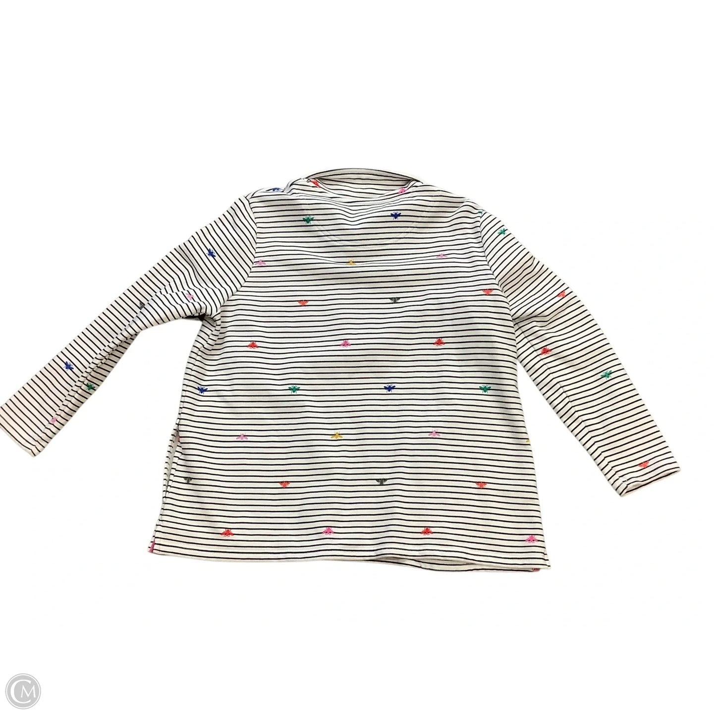 Sweatshirt Collar By Joules In Striped Pattern, Size: L