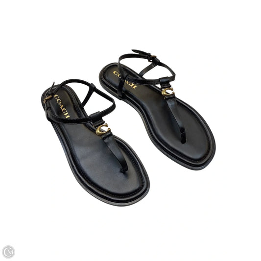 Sandals Designer By Coach In Black, Size: 9