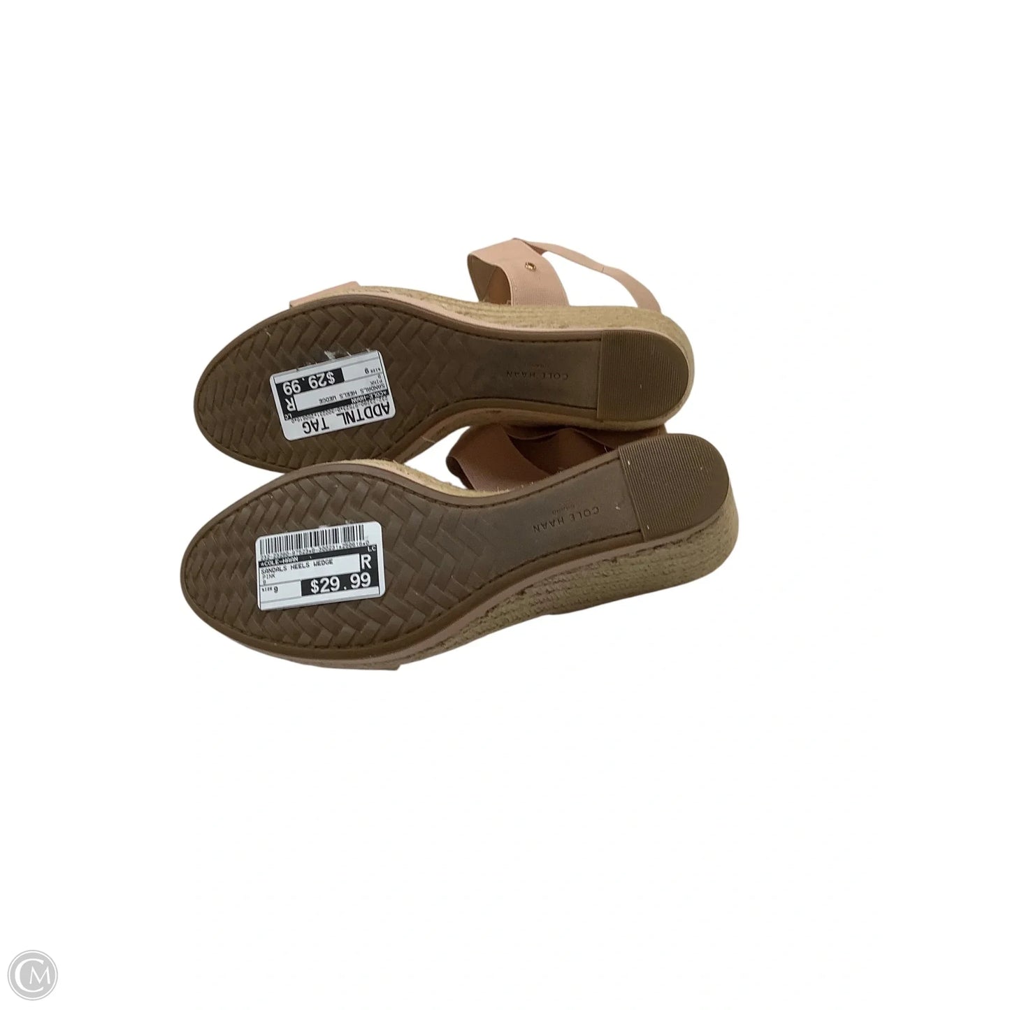 Sandals Heels Wedge By Cole-haan In Pink, Size: 9