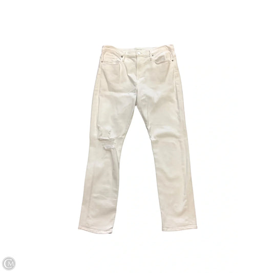 Jeans Straight By Frame In White, Size: 8