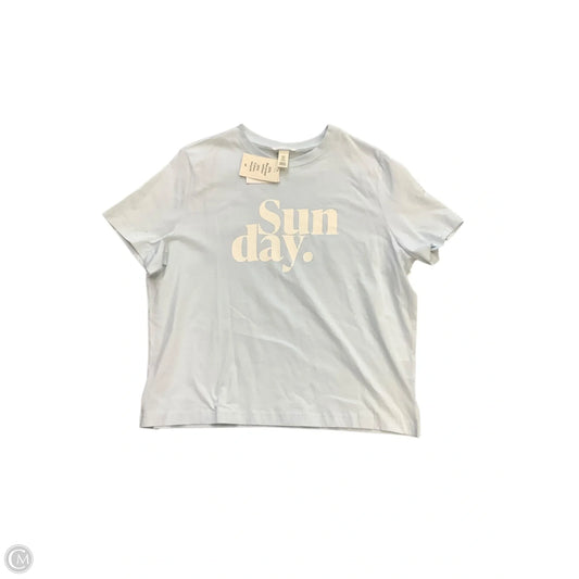 Top Short Sleeve Basic By H&m In Blue, Size: Xl
