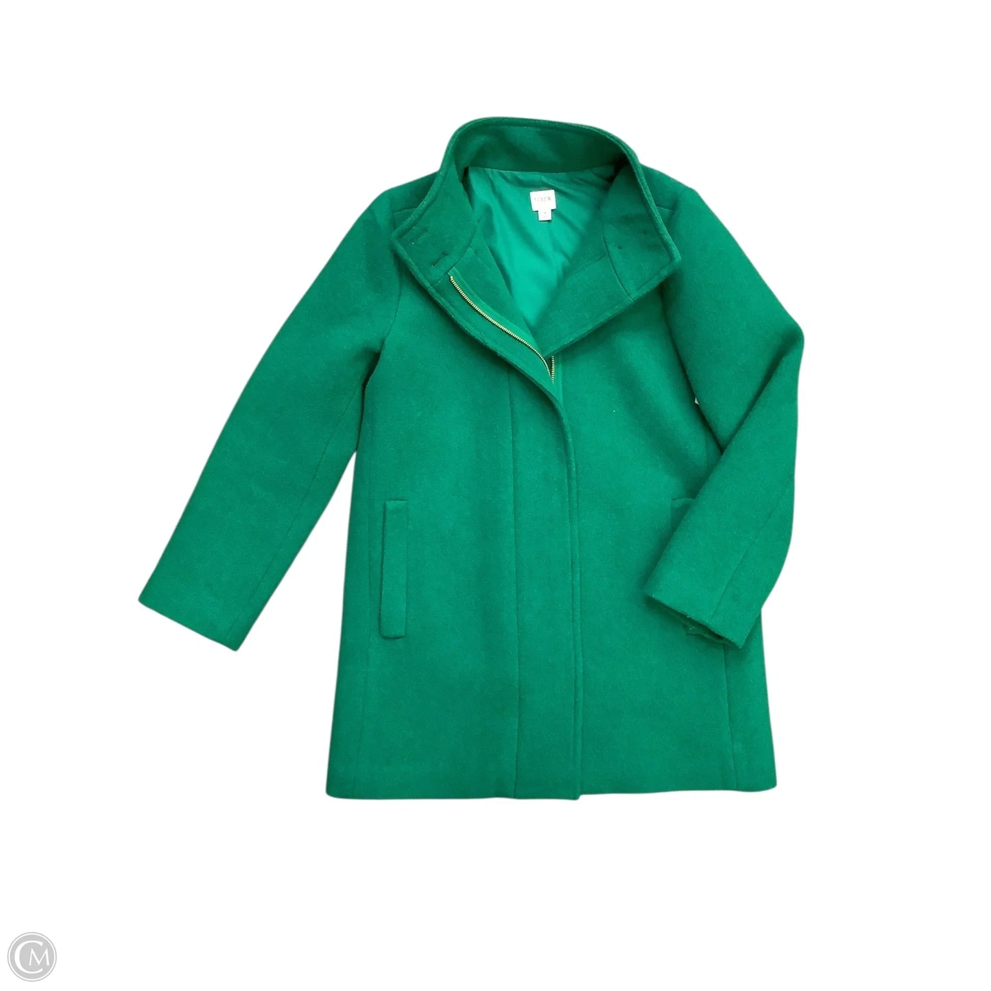 Coat Wool By J. Crew In Green, Size: 8