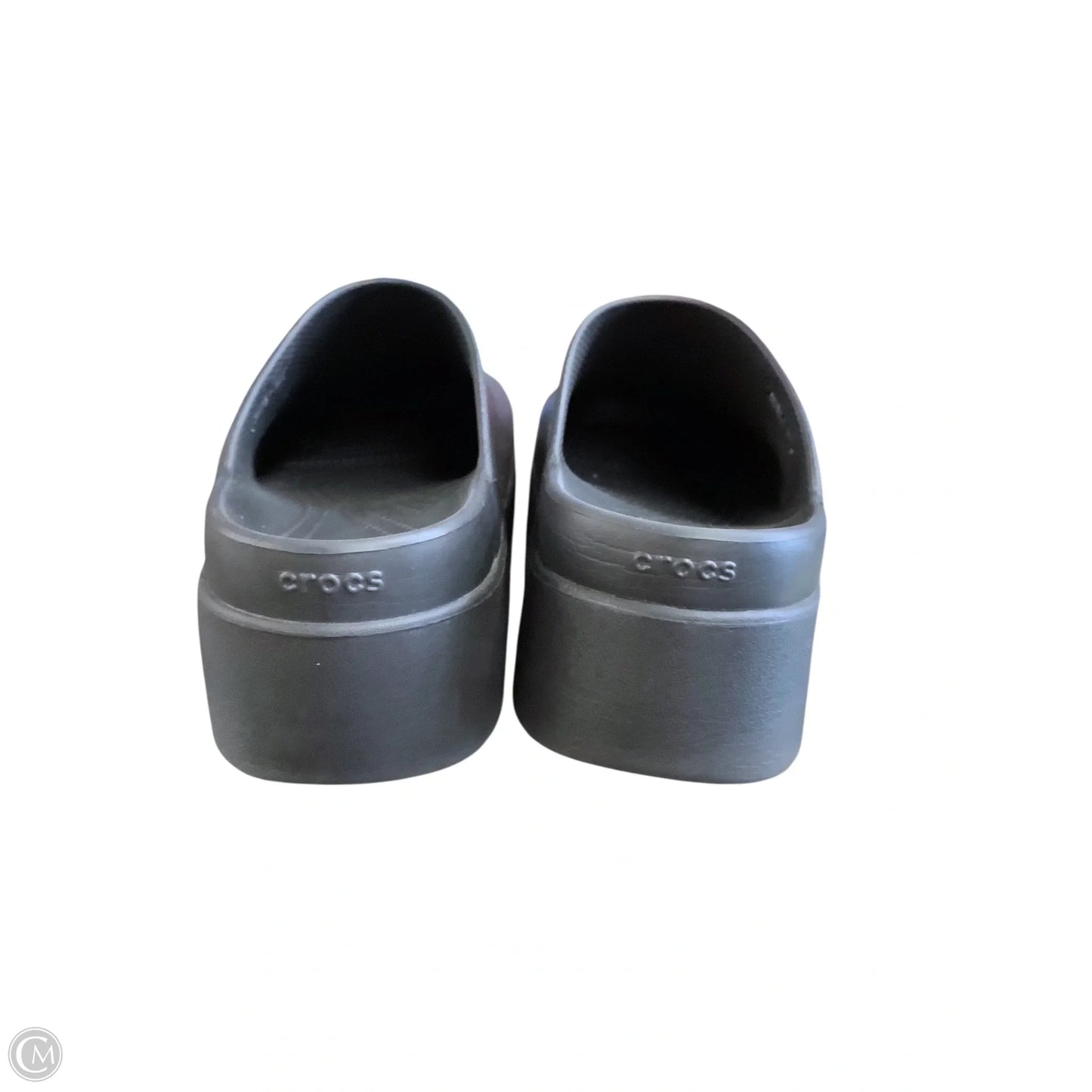 Shoes Heels Platform By Crocs In Black, Size: 10