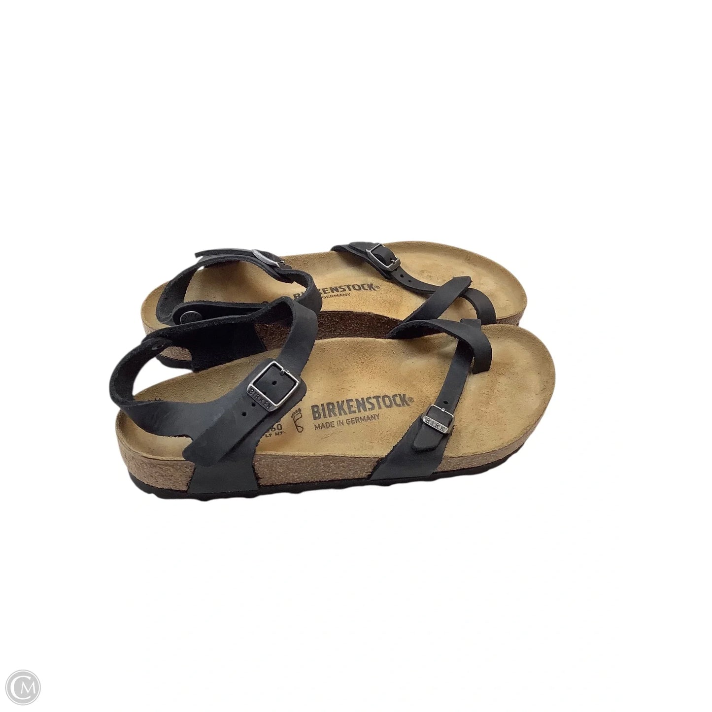 Sandals Flats By Birkenstock In Black, Size: 9