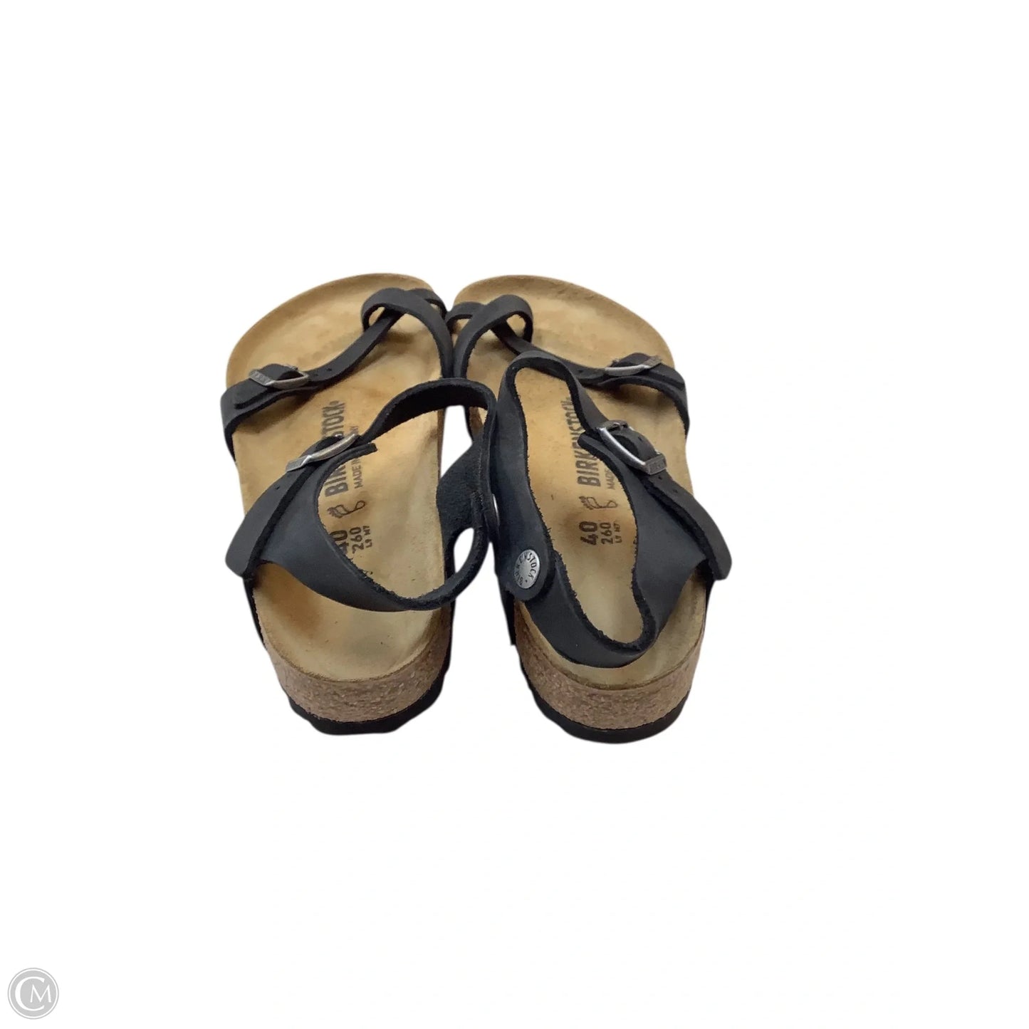 Sandals Flats By Birkenstock In Black, Size: 9