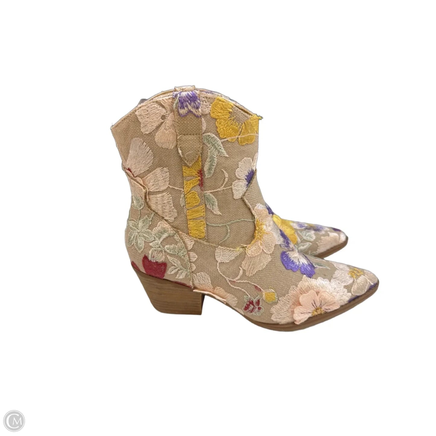 Boots Ankle Heels By Oasis Society In Floral Print, Size: 9