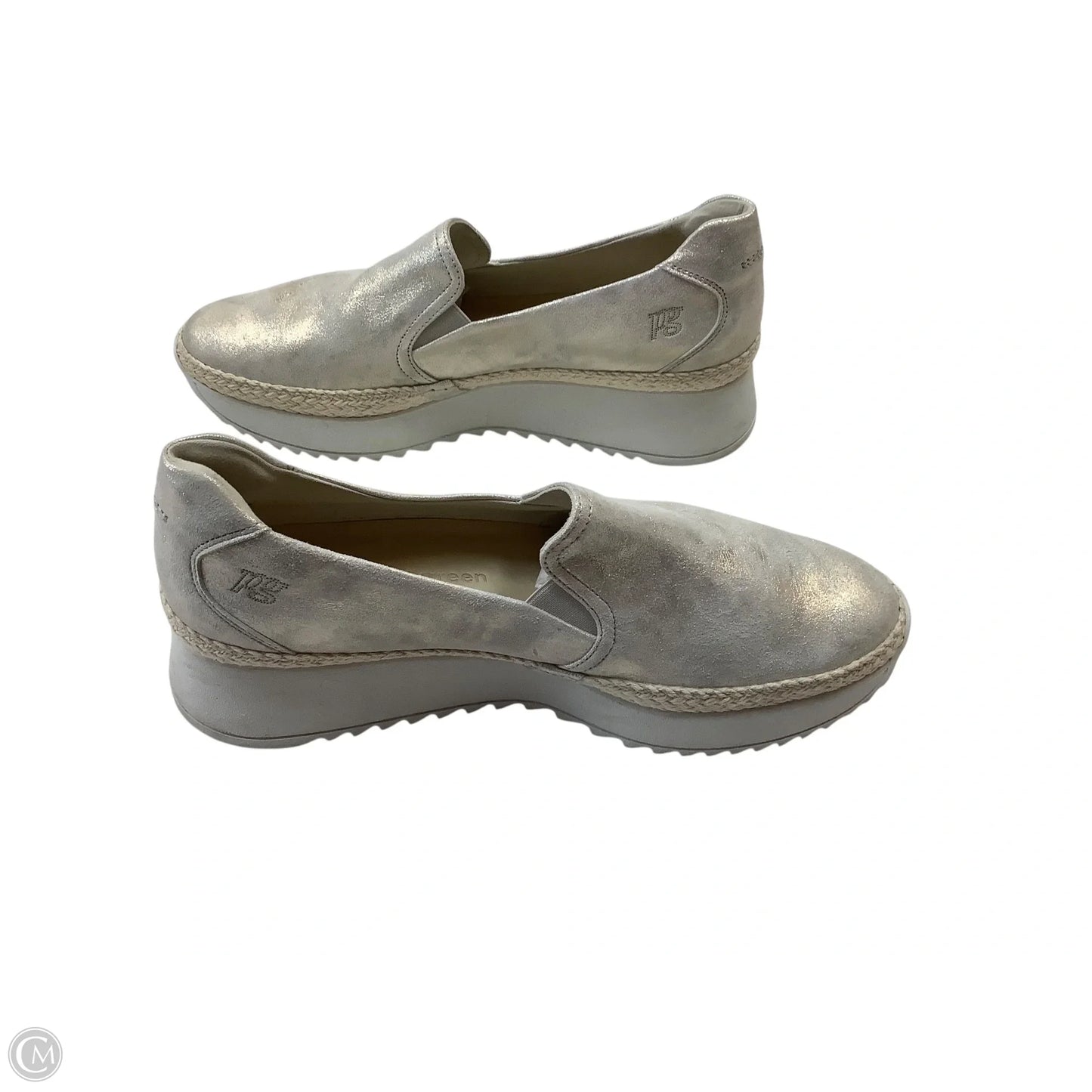 Shoes Flats By Paul Green In Silver, Size: 8.5