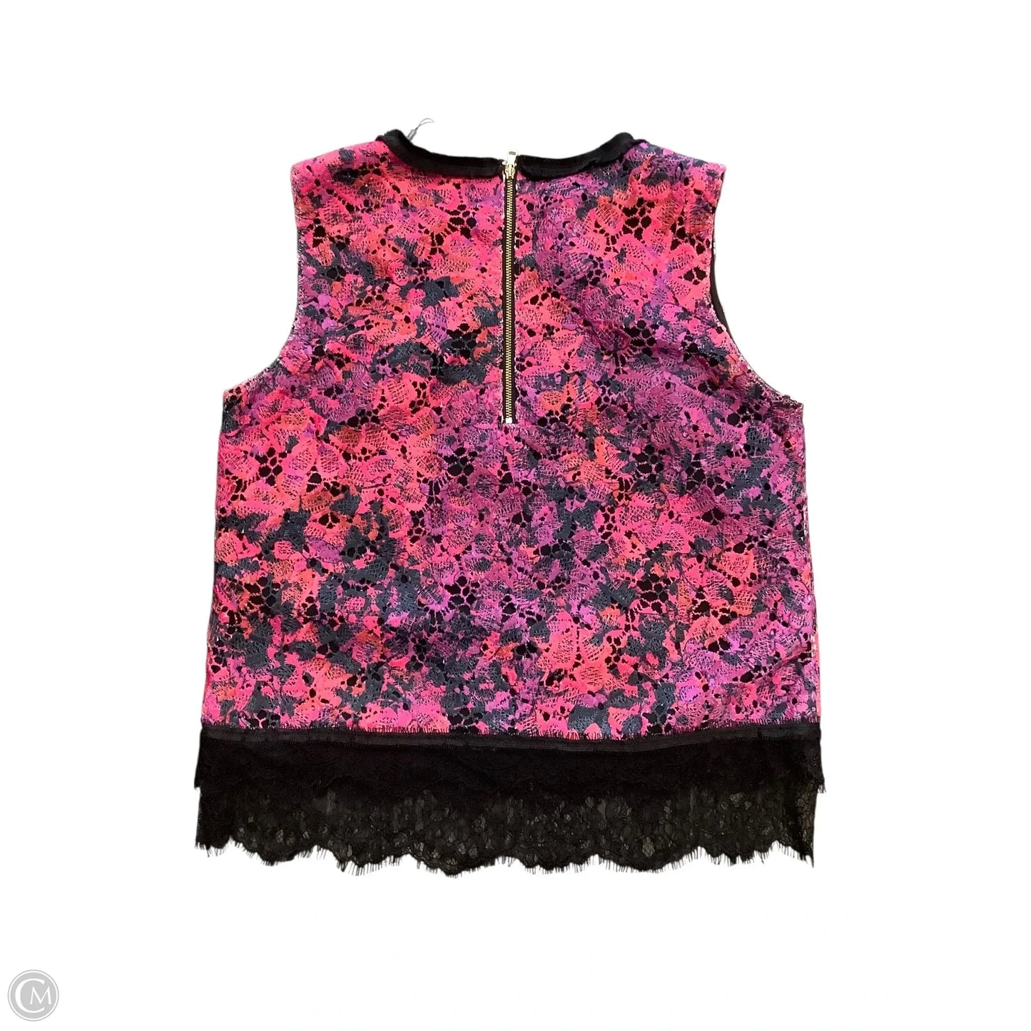 Blouse Sleeveless By Tahari In Pink & Purple, Size: M