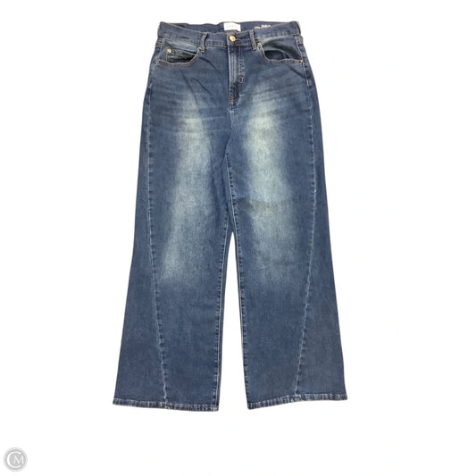 Jeans Wide Leg By Nicole Miller In Blue Denim, Size: 10