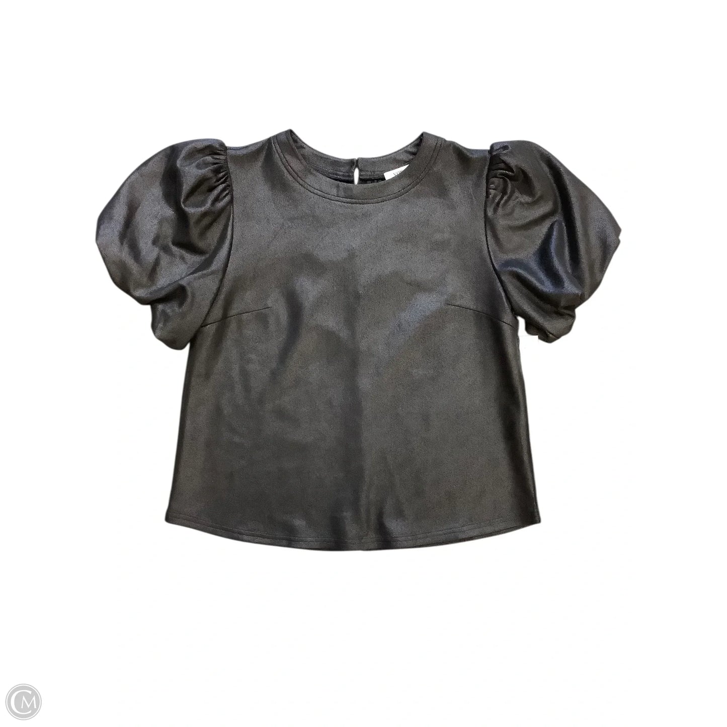 Blouse Short Sleeve By Voy In Black, Size: S
