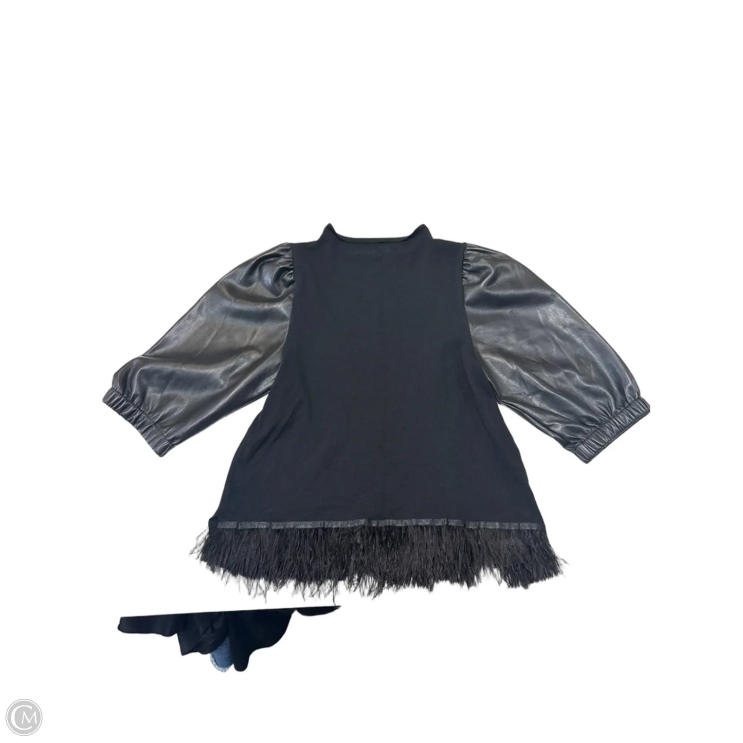 Blouse 3/4 Sleeve By Cma In Black, Size: S
