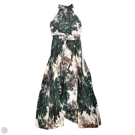 Dress Casual Maxi By White House Black Market In Green & White, Size: 2