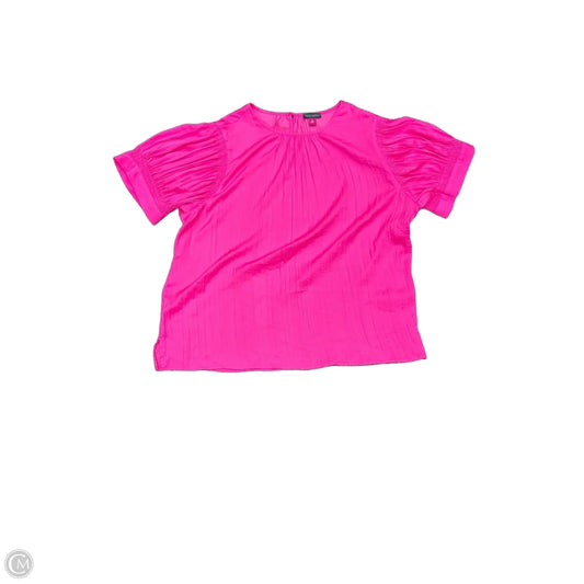 Blouse Short Sleeve By Vince Camuto In Pink, Size: Xl