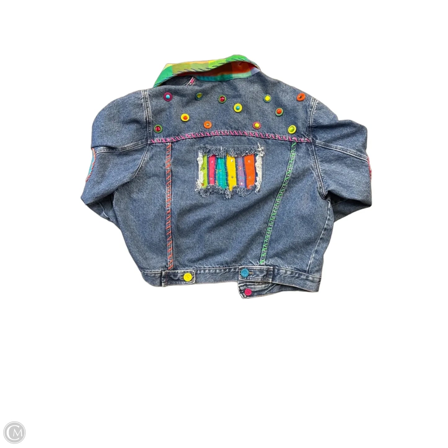 Jacket Denim By Cmb In Blue Denim, Size: Xs