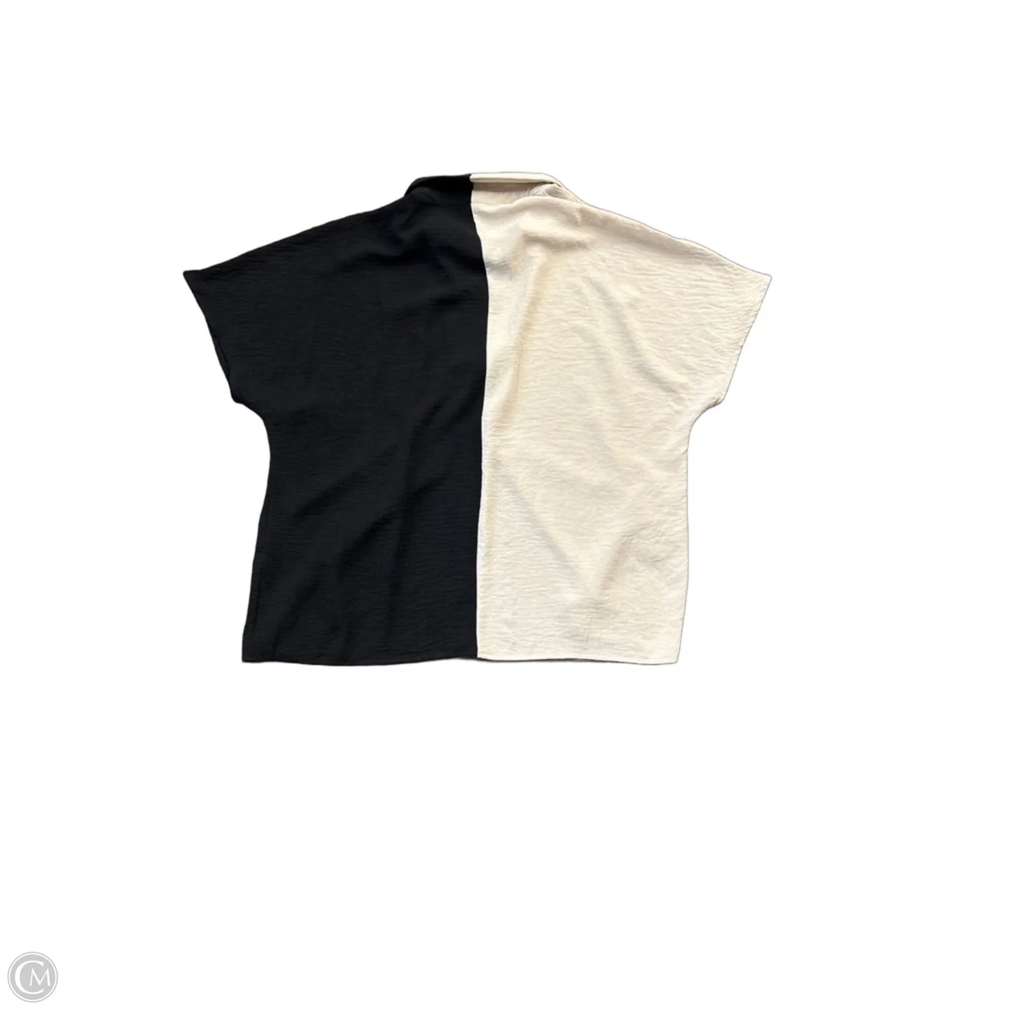 Top Short Sleeve Basic By Clothes Mentor In Black & Tan, Size: Xl