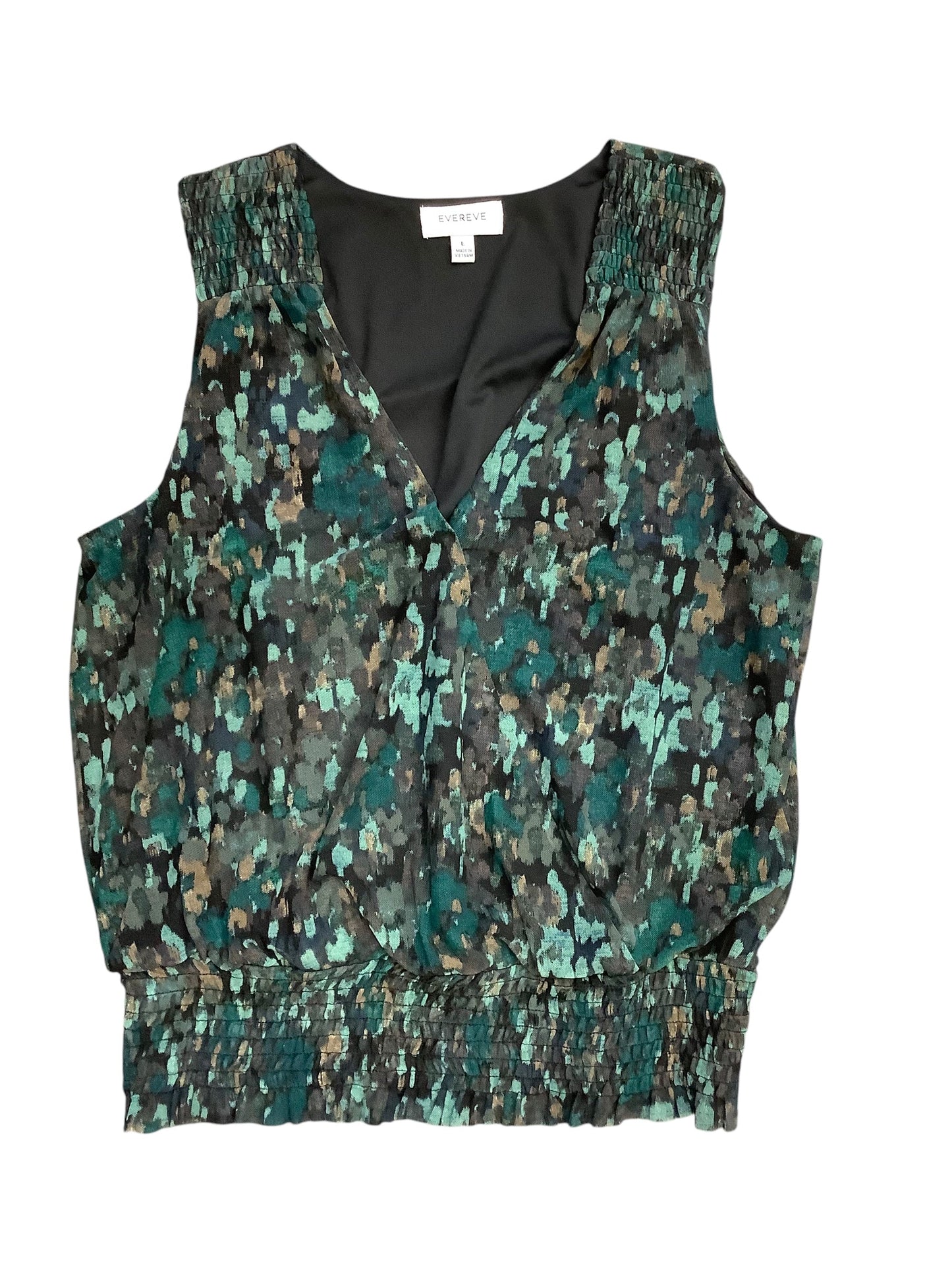 Top Sleeveless By Evereve In Green, Size: L