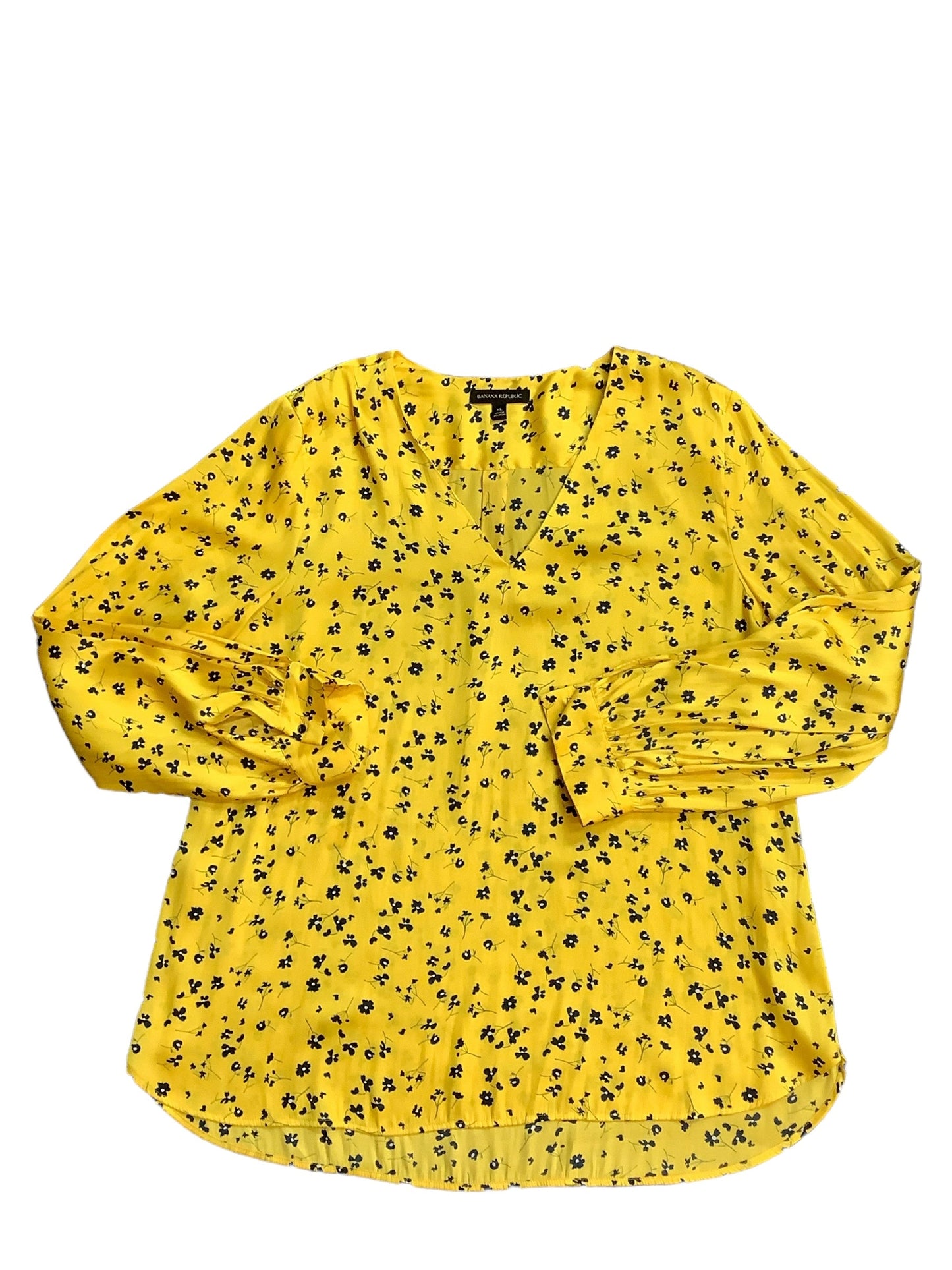 Yellow Top Long Sleeve Banana Republic, Size Xl