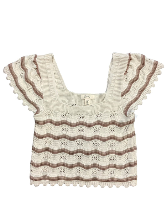 Sweater Short Sleeve By Jessica Simpson In Cream, Size: Xl