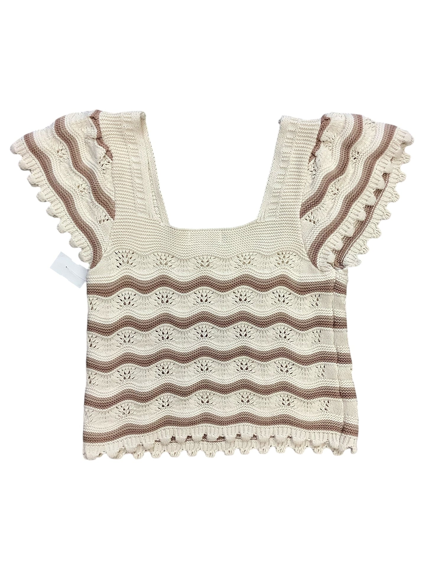 Sweater Short Sleeve By Jessica Simpson In Cream, Size: Xl