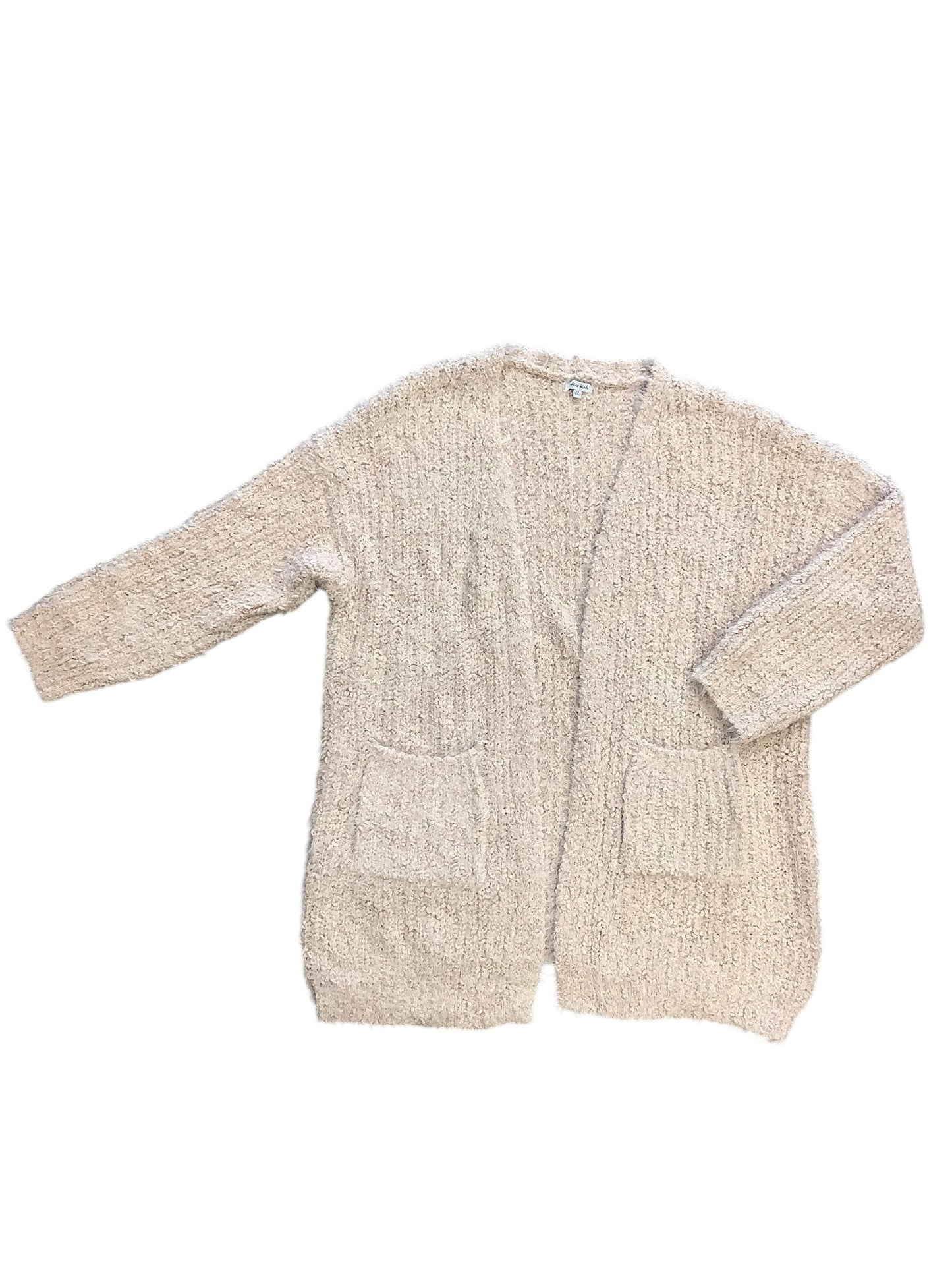 Cardigan By White Birch In Cream, Size: 2x