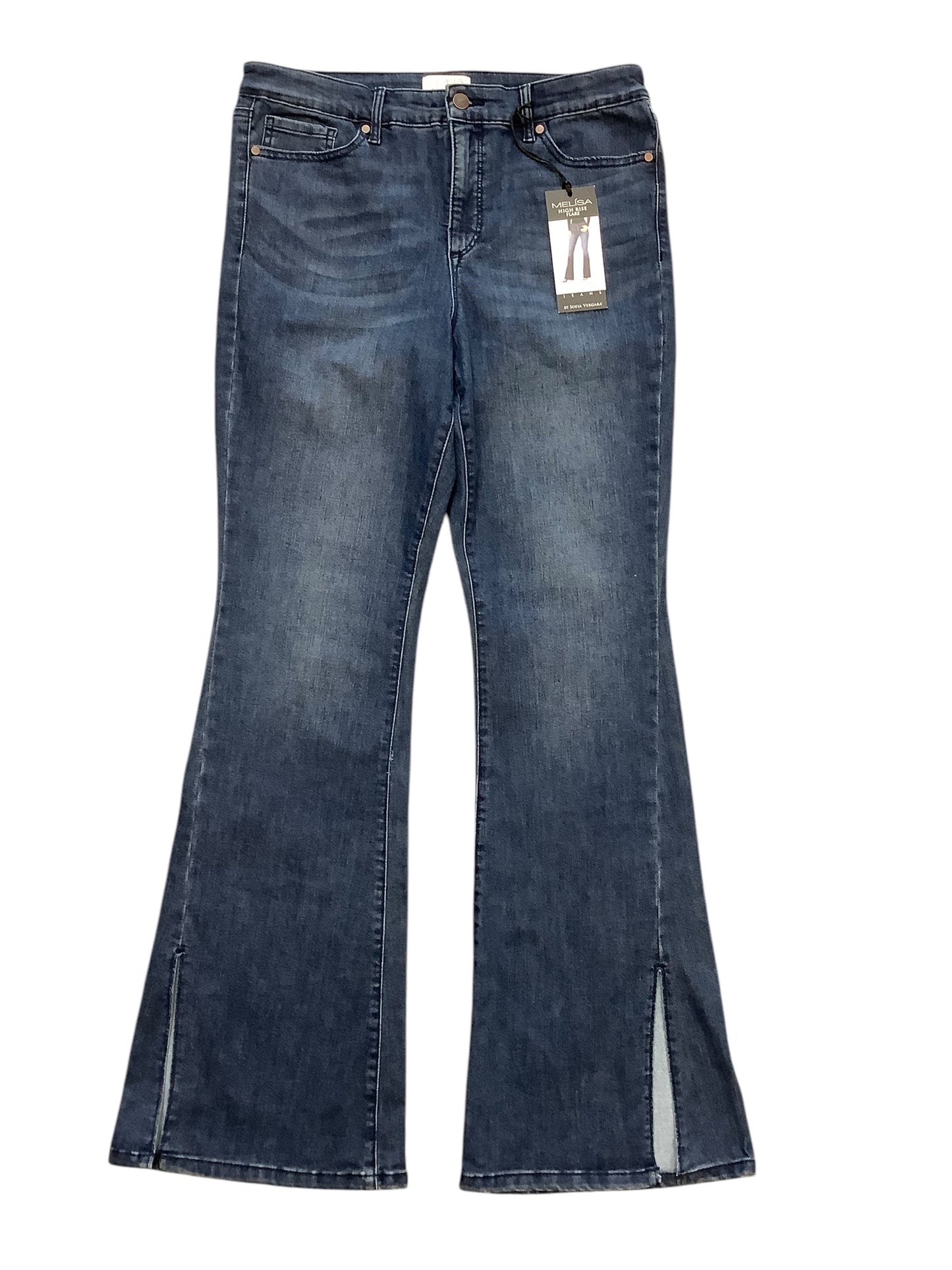 Jeans Flared By Sofia By Sofia Vergara In Blue Denim, Size: 10