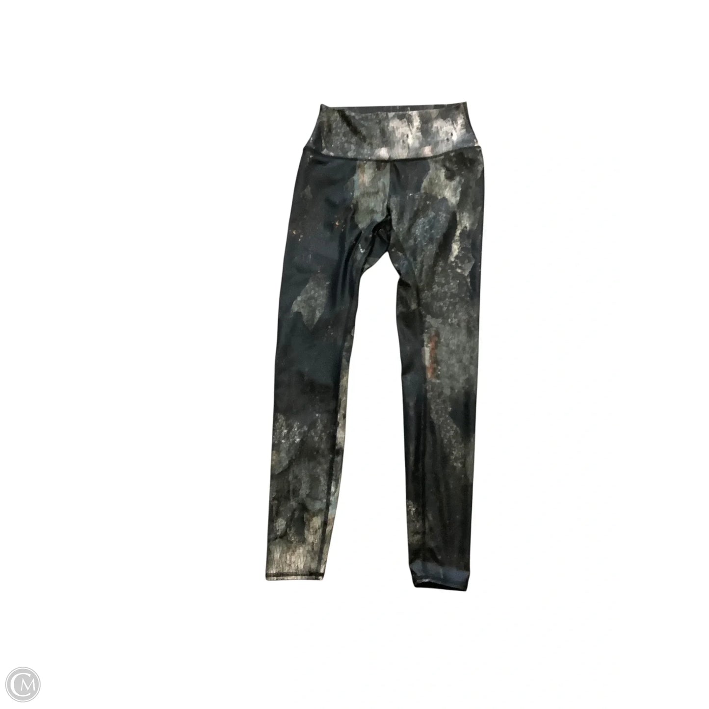 Athletic Leggings By Alo In Black & Green, Size: S