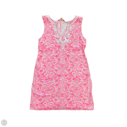 Dress Designer By Lilly Pulitzer In Pink & White, Size: L