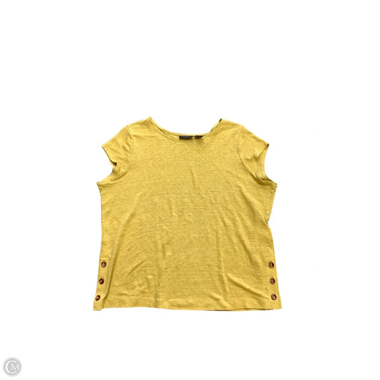 Top Sleeveless By T Tahari In Yellow, Size: L