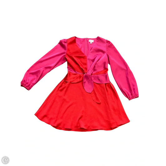 Dress Designer By Milly In Pink & Red, Size: 8