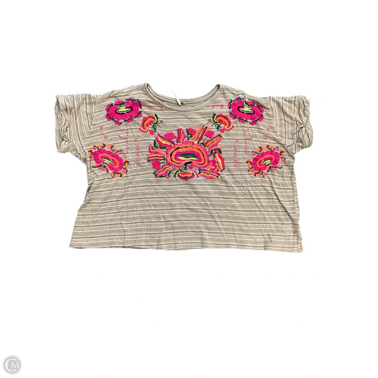Top Short Sleeve By Free People In Brown, Size: Xs
