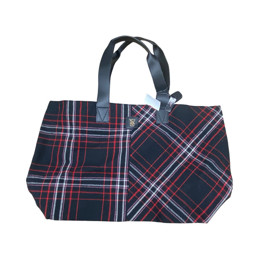 Tote By Pink In Plaid Pattern, Size:Large