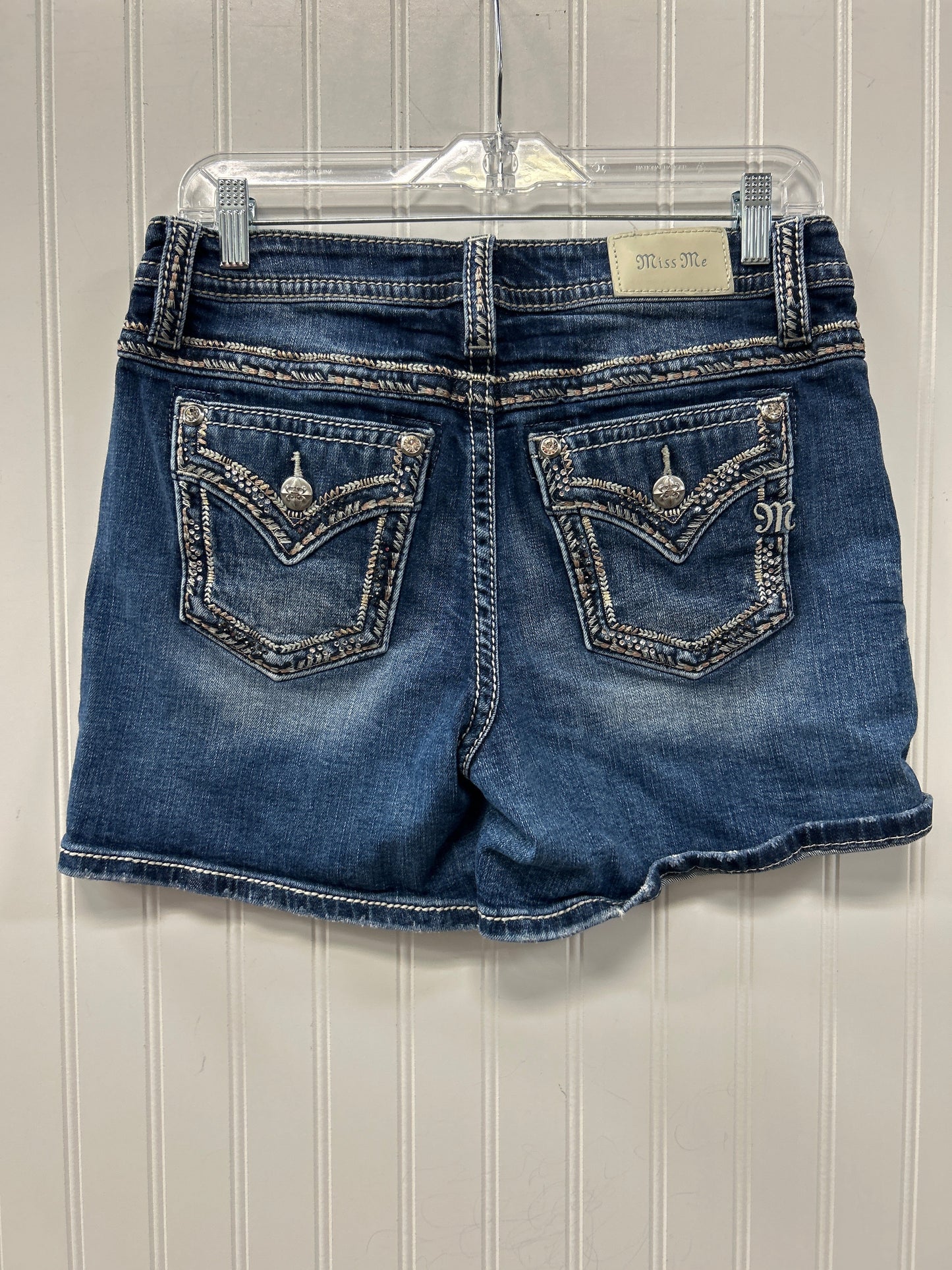 Shorts By Miss Me In Blue Denim, Size:6