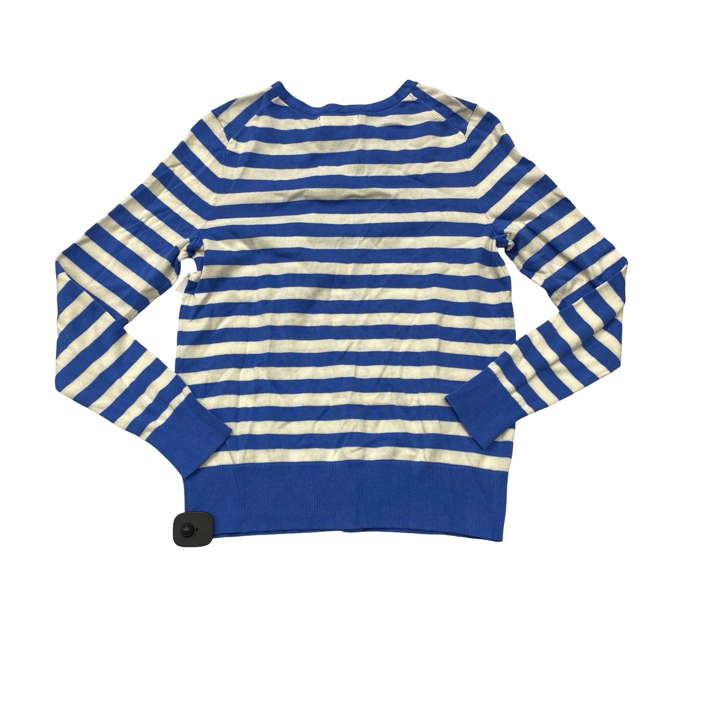 Sweater Cardigan By Lands End In Striped Pattern, Size:Xs